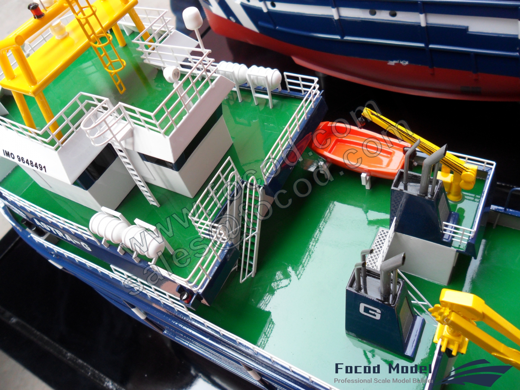 custom made model of 40米地震勘探与支持船模型